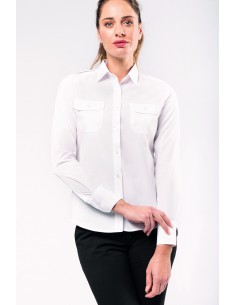 Camisa mujer piloto de manga larga