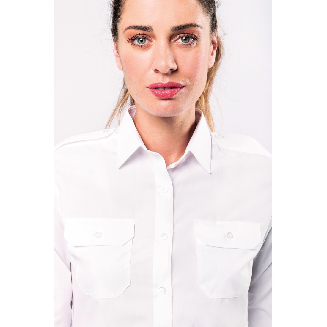 Camisa mujer piloto de manga larga Cesda