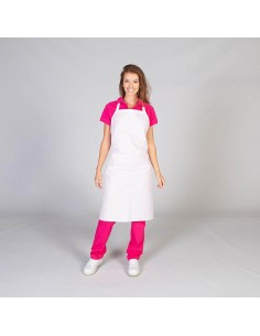 Delantal blanco rizo plastificado