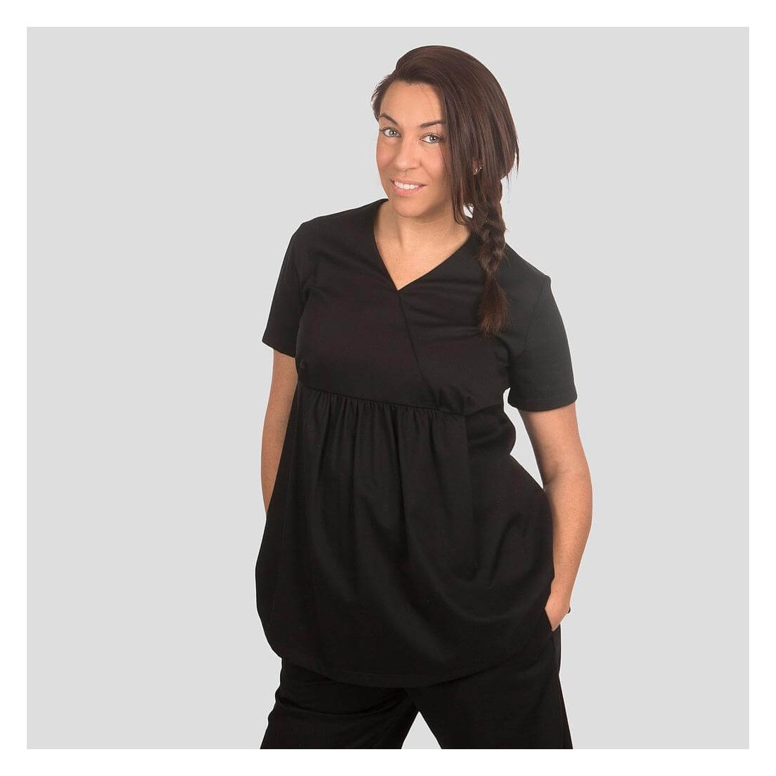 Blusa premamá sanidad negra
