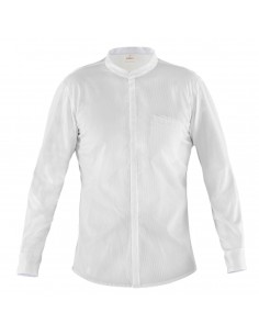 Camisa blanca de hombre cuello mao