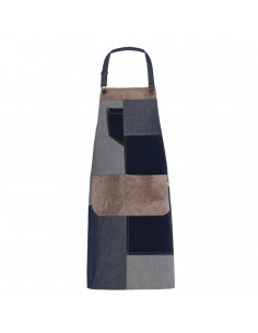 Delantal con peto California azul