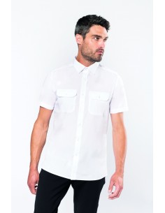 Camisa piloto de manga corta