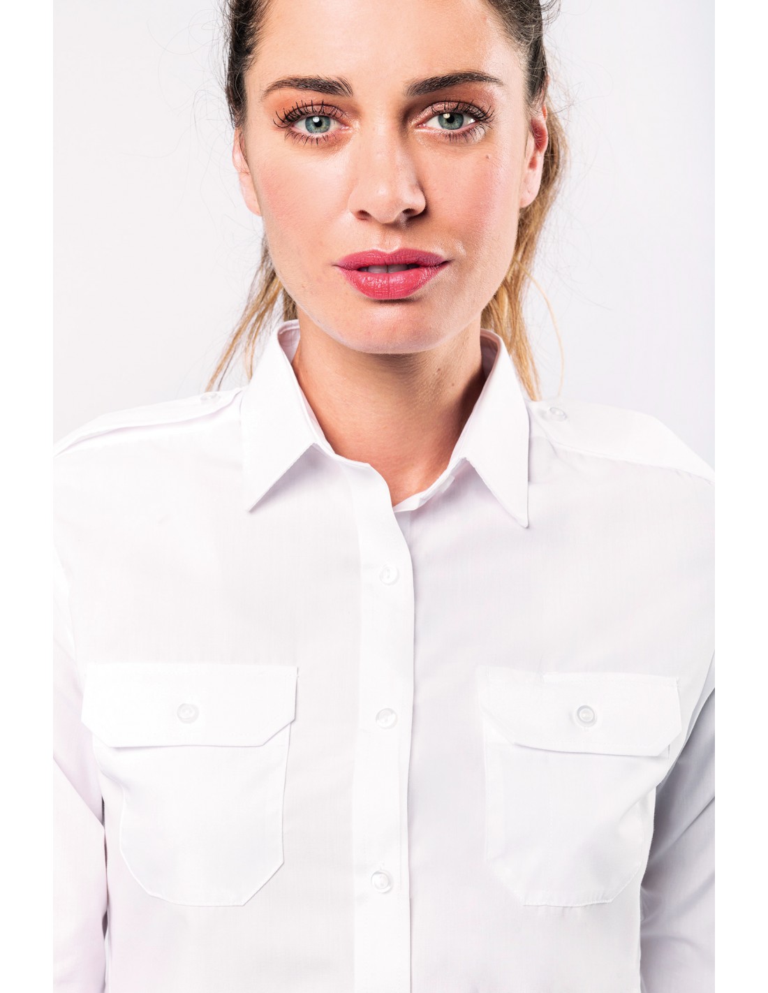 Camisa mujer piloto de manga larga