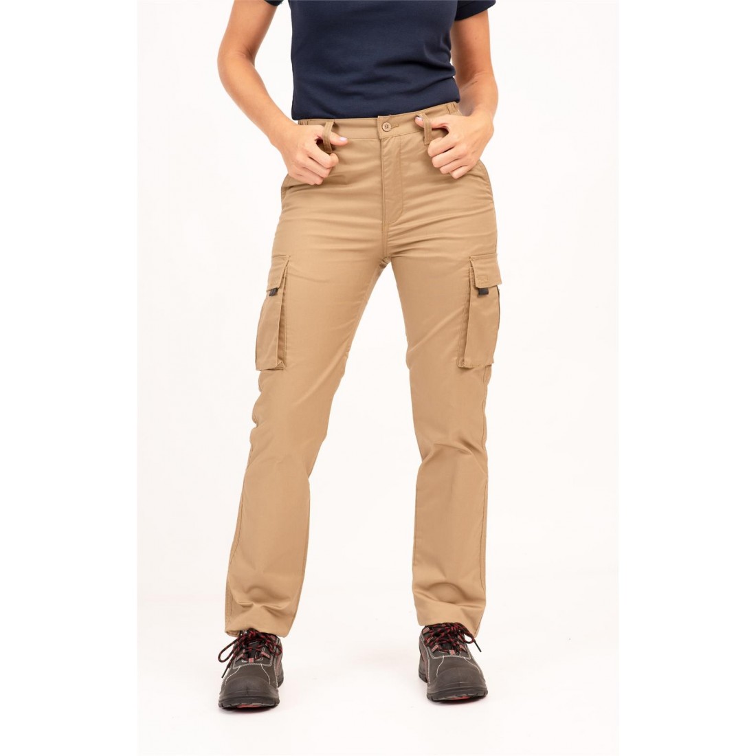 Pantalón multibolsillos beige "Institut Pere Martell"