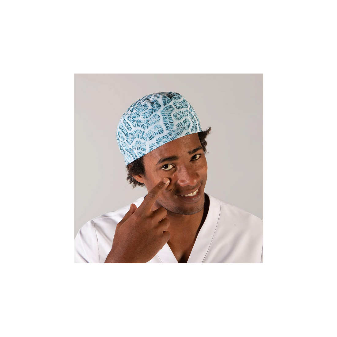 Gorro cirujano tiras tejido reciclado