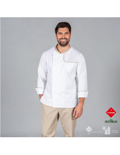 Chaqueta cocina de hombre Otero tejido reciclado y orgánico Klopman 2