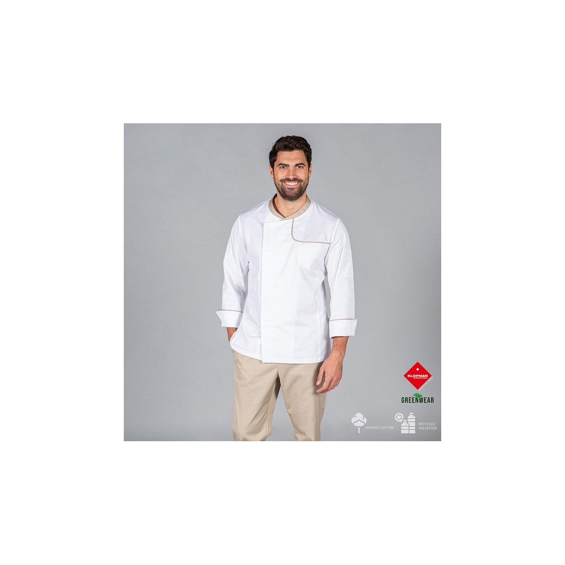 Chaqueta cocina Otero tejido reciclado y organico