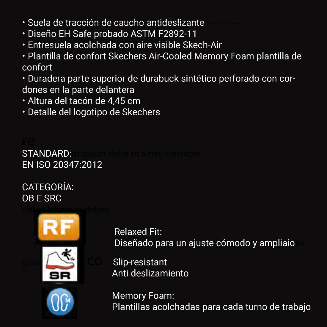 Skechers hombre work relaxed fit: uno Sr sutual