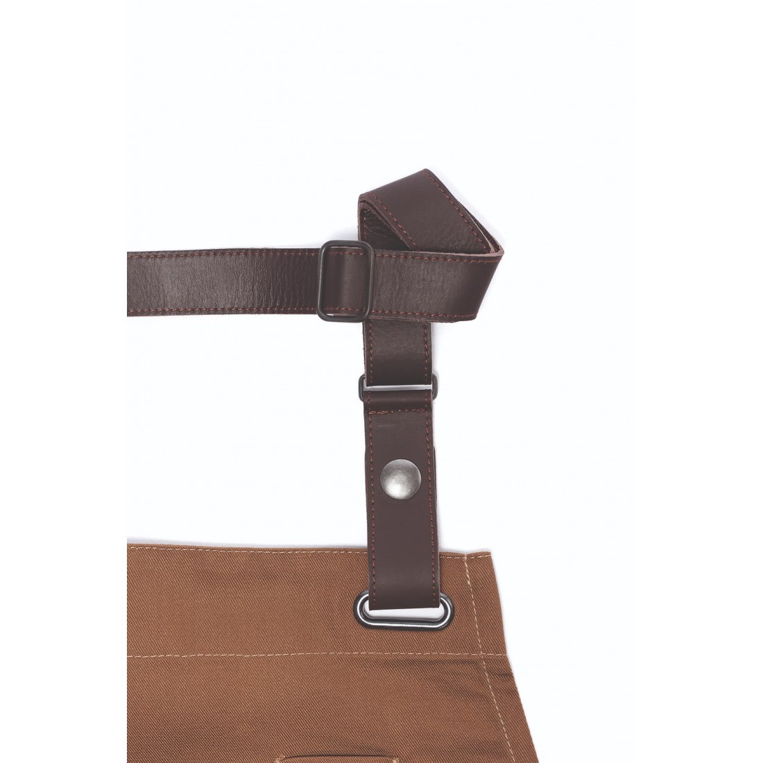 Delantal Boulevard con tira de piel