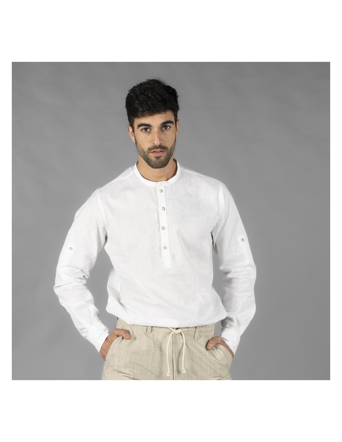 Camisa hombre lino Tiwi
