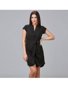 Vestido con botón forrado