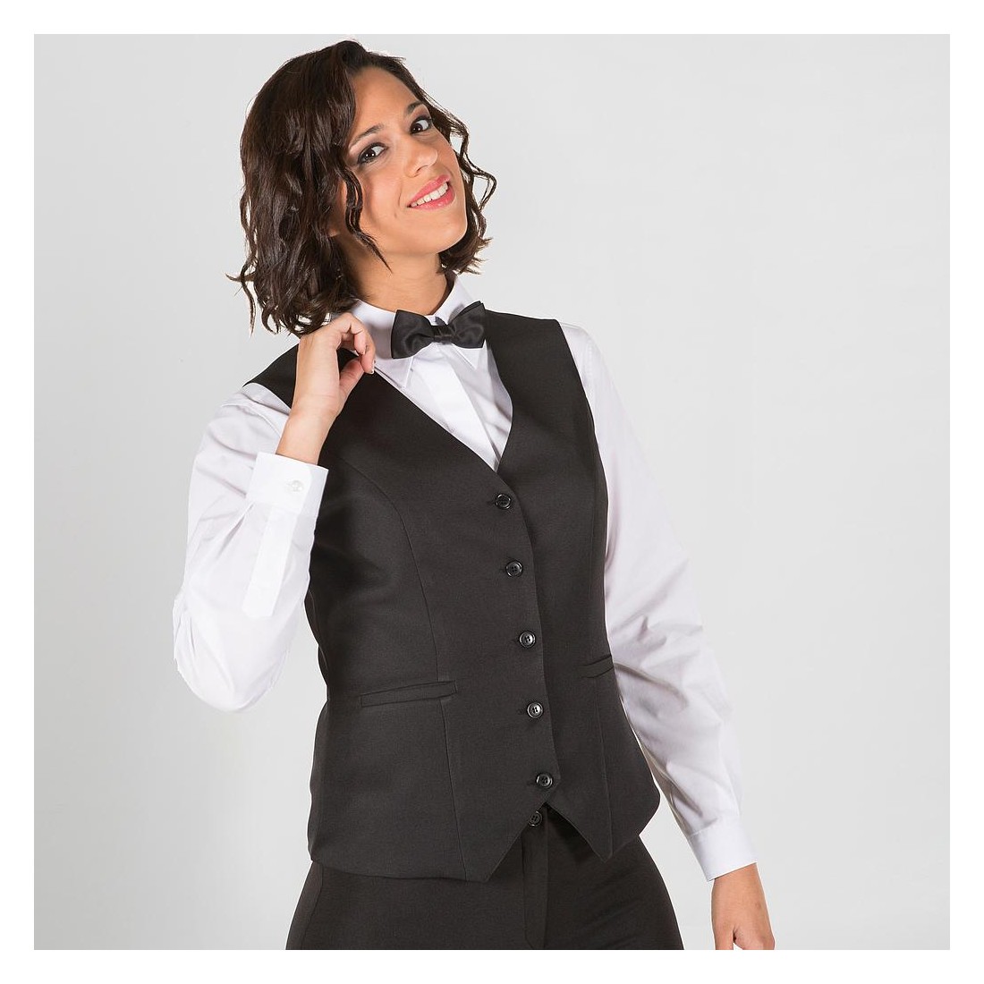 Chaleco camarera color negro