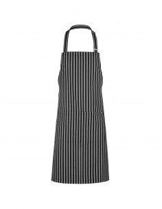 Delantal con peto rayas 2