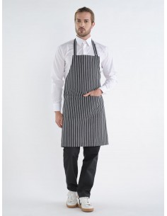 Delantal con peto rayas