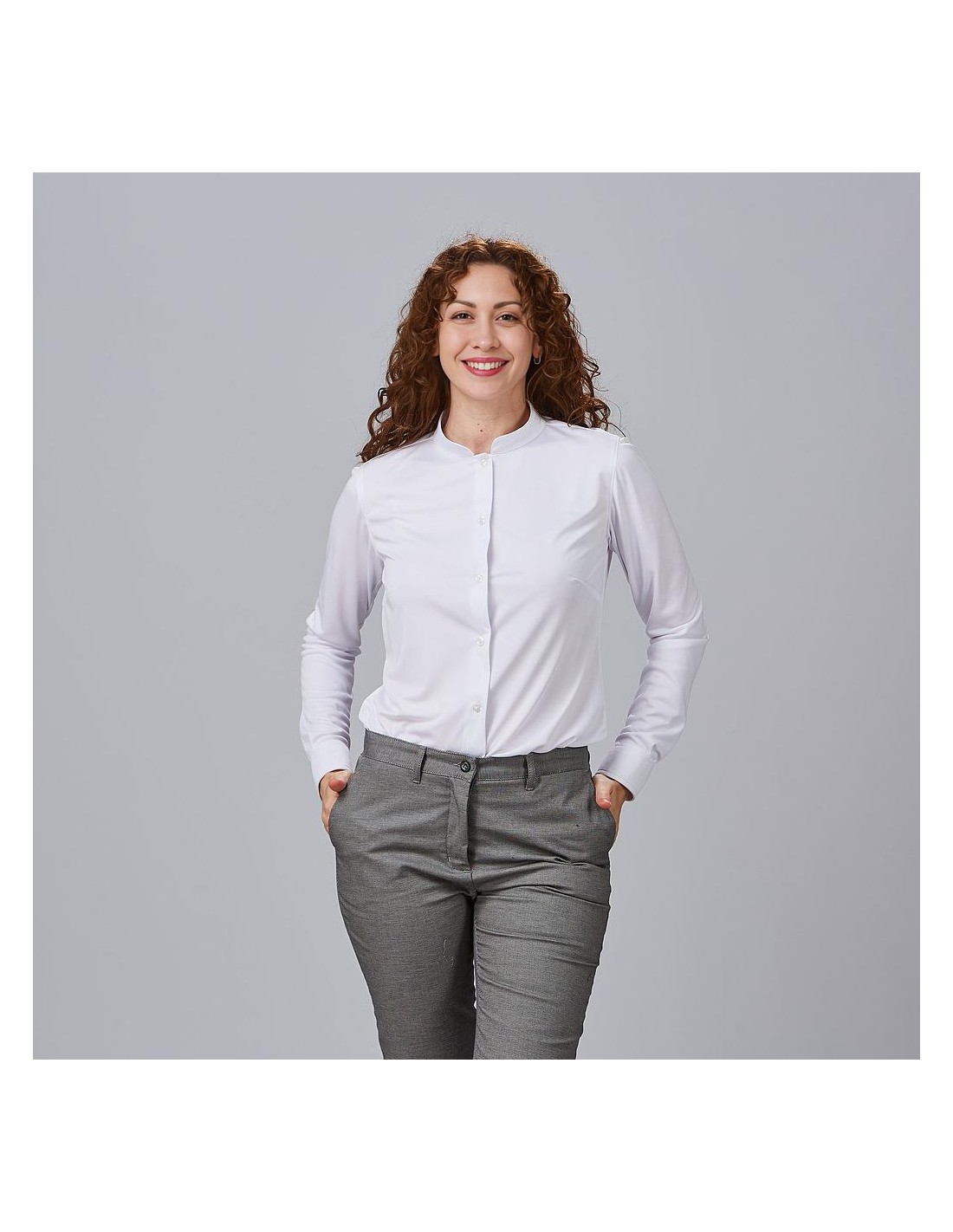 Camisa de cuello mao Renata