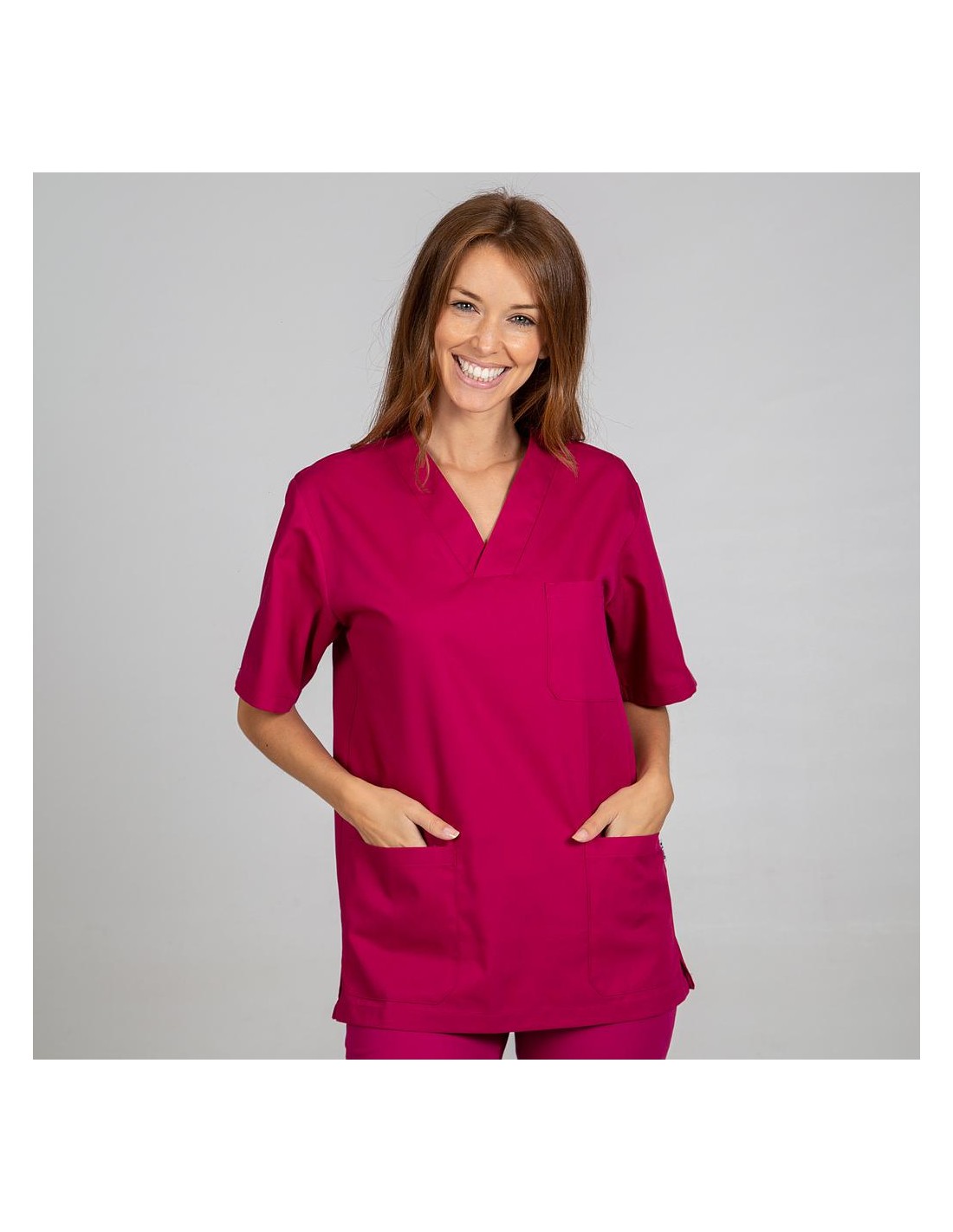 Casaca sanitaria manga corta unisex