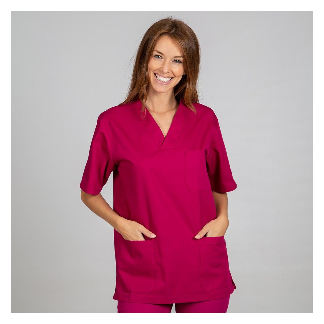 Casaca sanitaria manga corta unisex