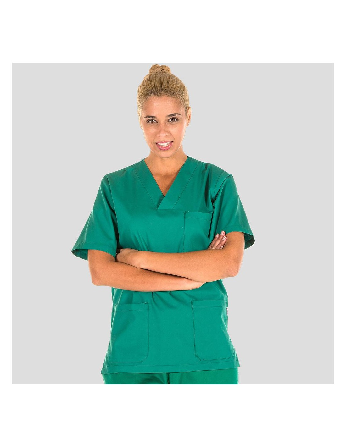 Casaca sanitaria manga corta unisex