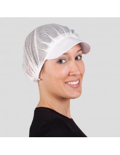 Gorra con rejilla blanca