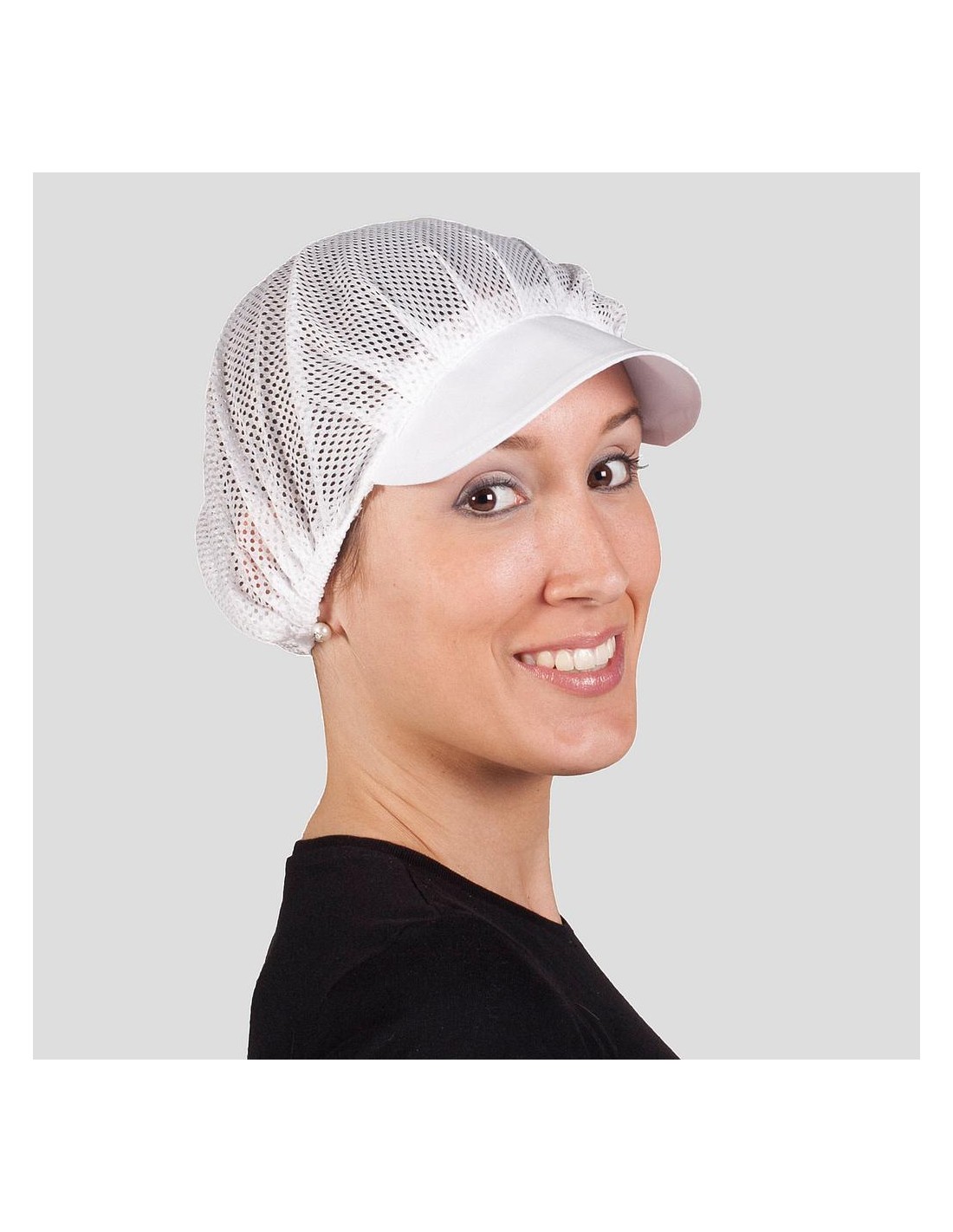 Gorra con rejilla blanca