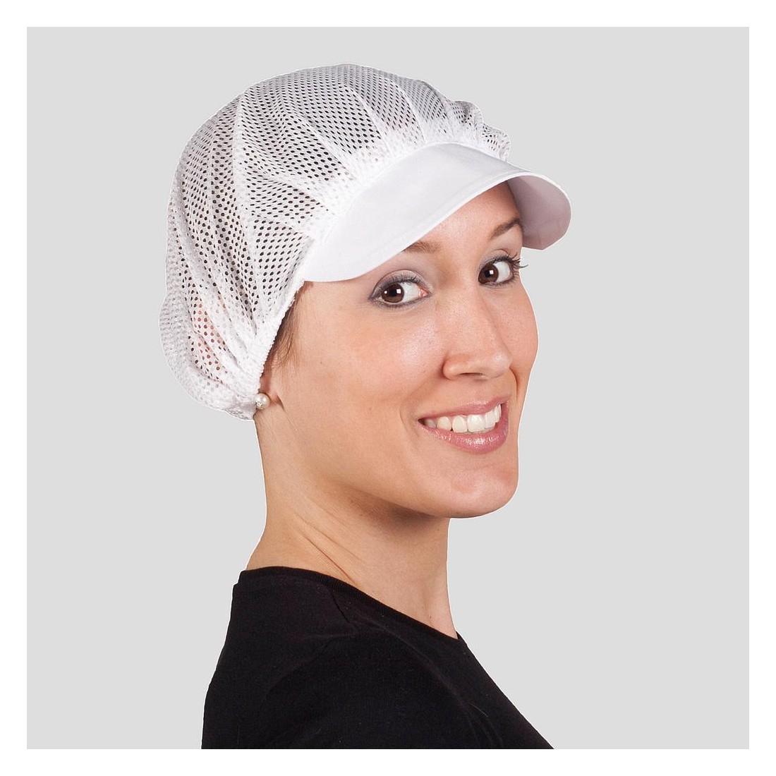 Gorra con rejilla blanca