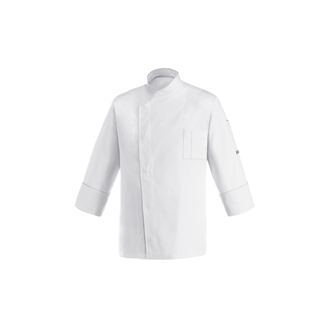 Chaqueta cocina blanca corchetes