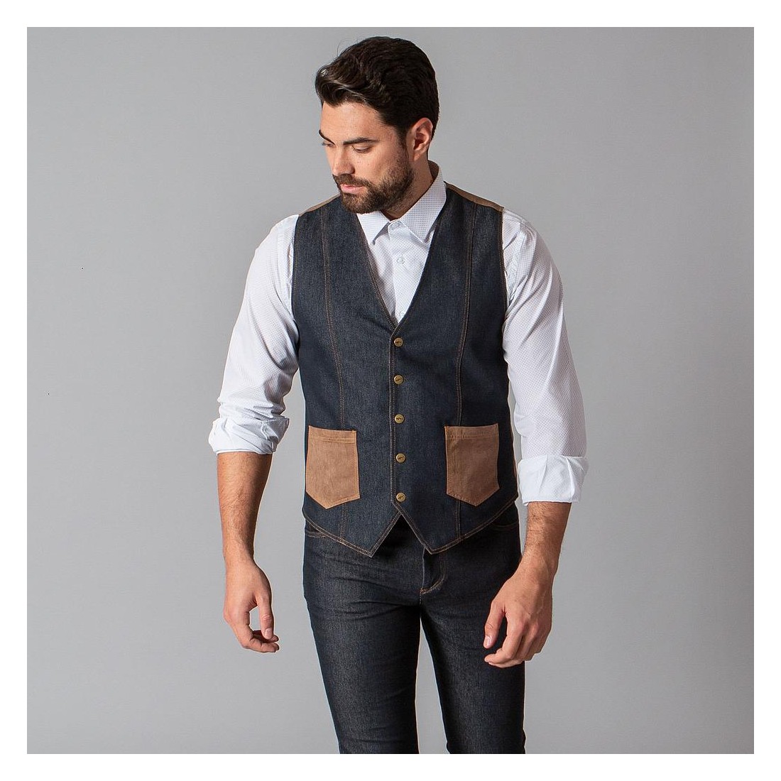 Chaleco hombre tejano Fiego