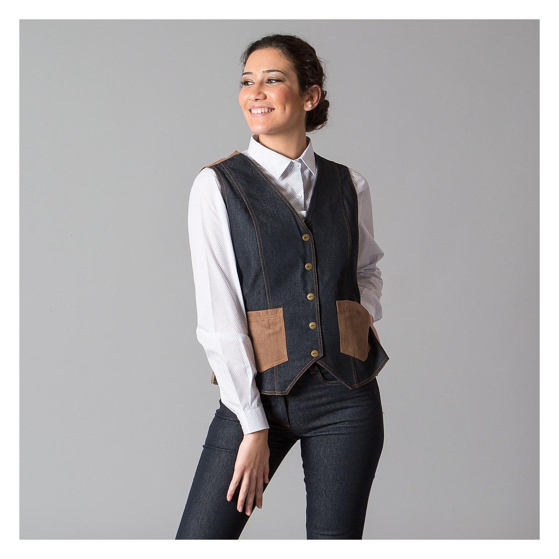 Chaleco mujer tejano Baena