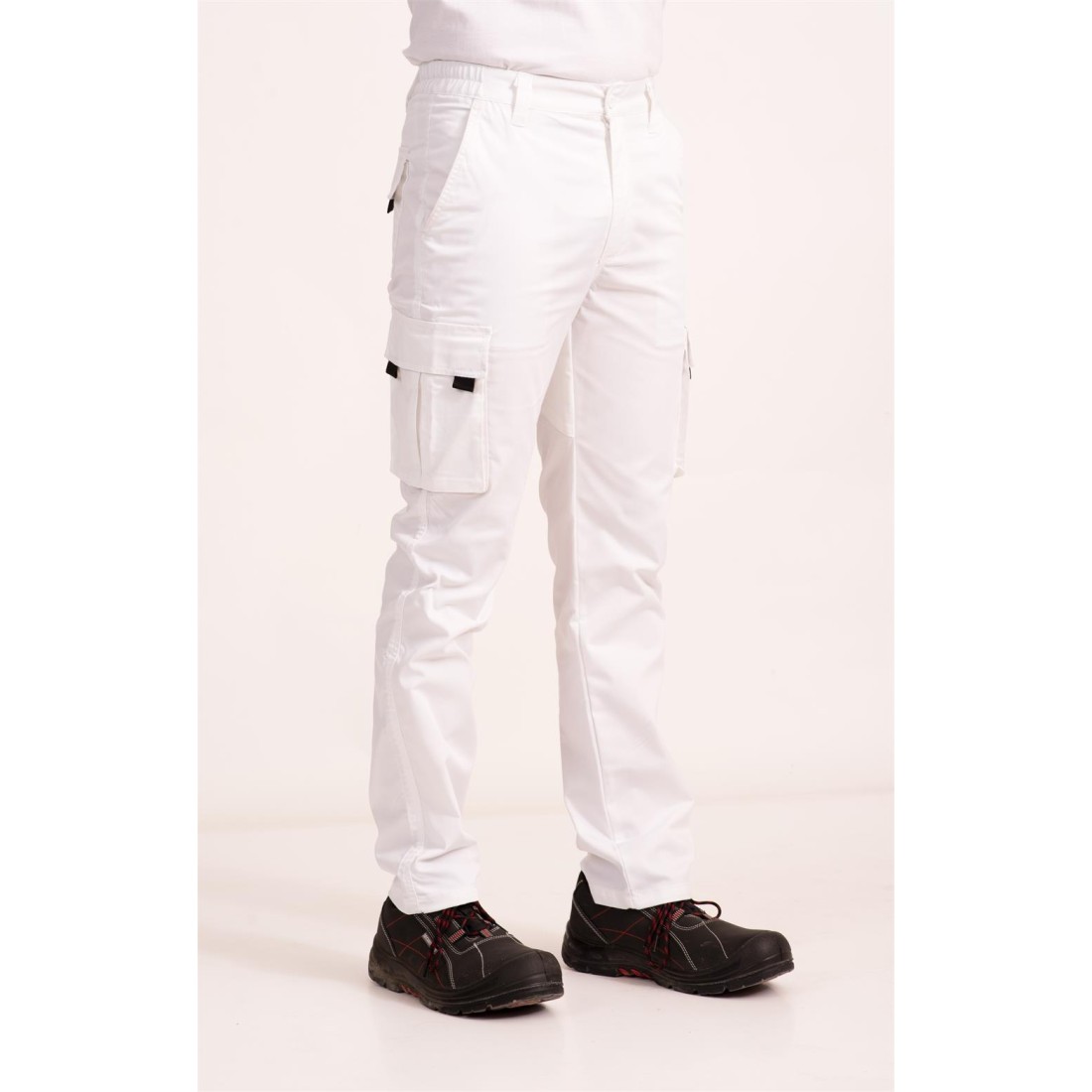 Pantalón multibolsillos blanco"Institut Pere Martell"