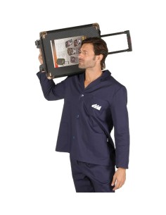 Bata azul marino "Institut Pere Martell"