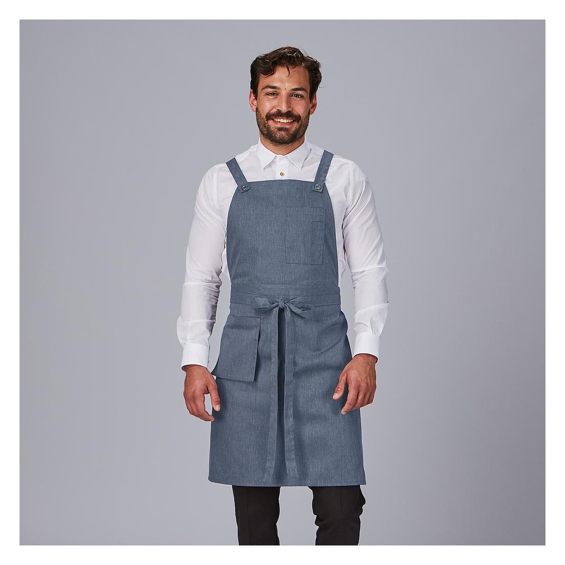 Delantal peto cruzado espalda