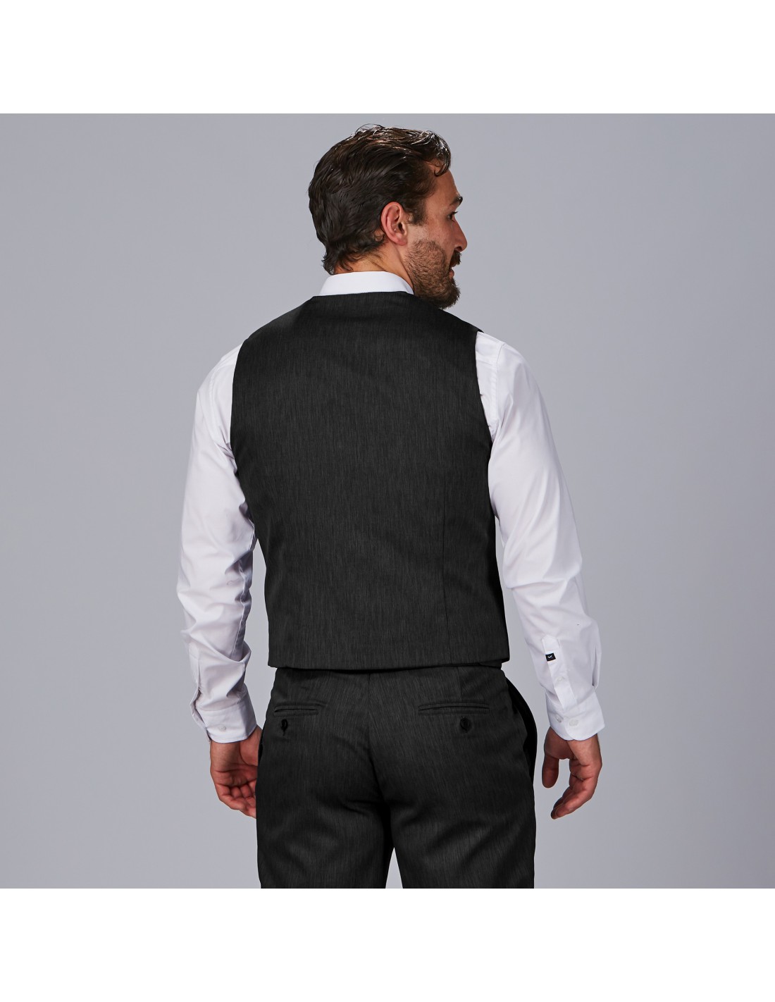 Chaleco cruzado hombre negro