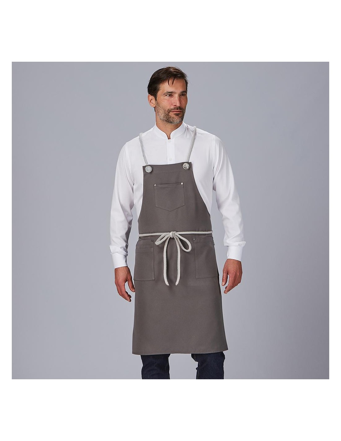 Delantal peto cordón trenzado Panamá