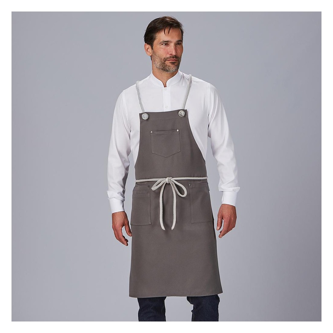 Delantal peto cordón trenzado Panamá