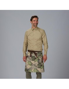 Delantal sin peto estampado flores