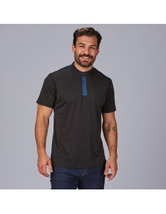 Polo hombre cuello mao tejano