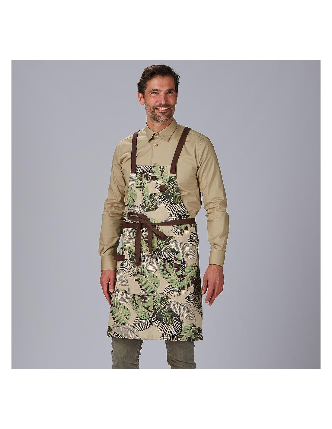 Delantal peto estampado flores