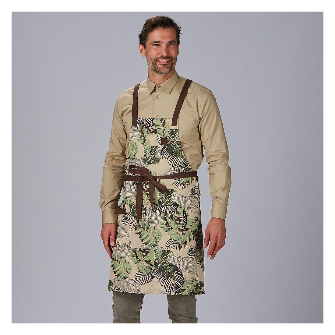 Delantal peto estampado flores