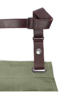 Delantal Boulevard con tira de piel 2